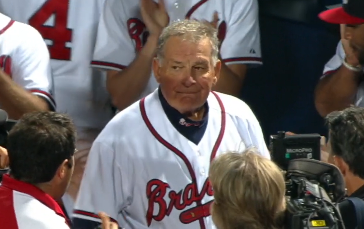 Here comes Bobby Cox, legendary Atlanta Braves manager and undisputed king of MLB ejections.