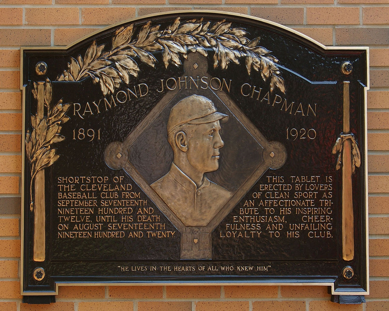 1280px-RaymondJohnsonChapmanPlaque - ATL Braves Country