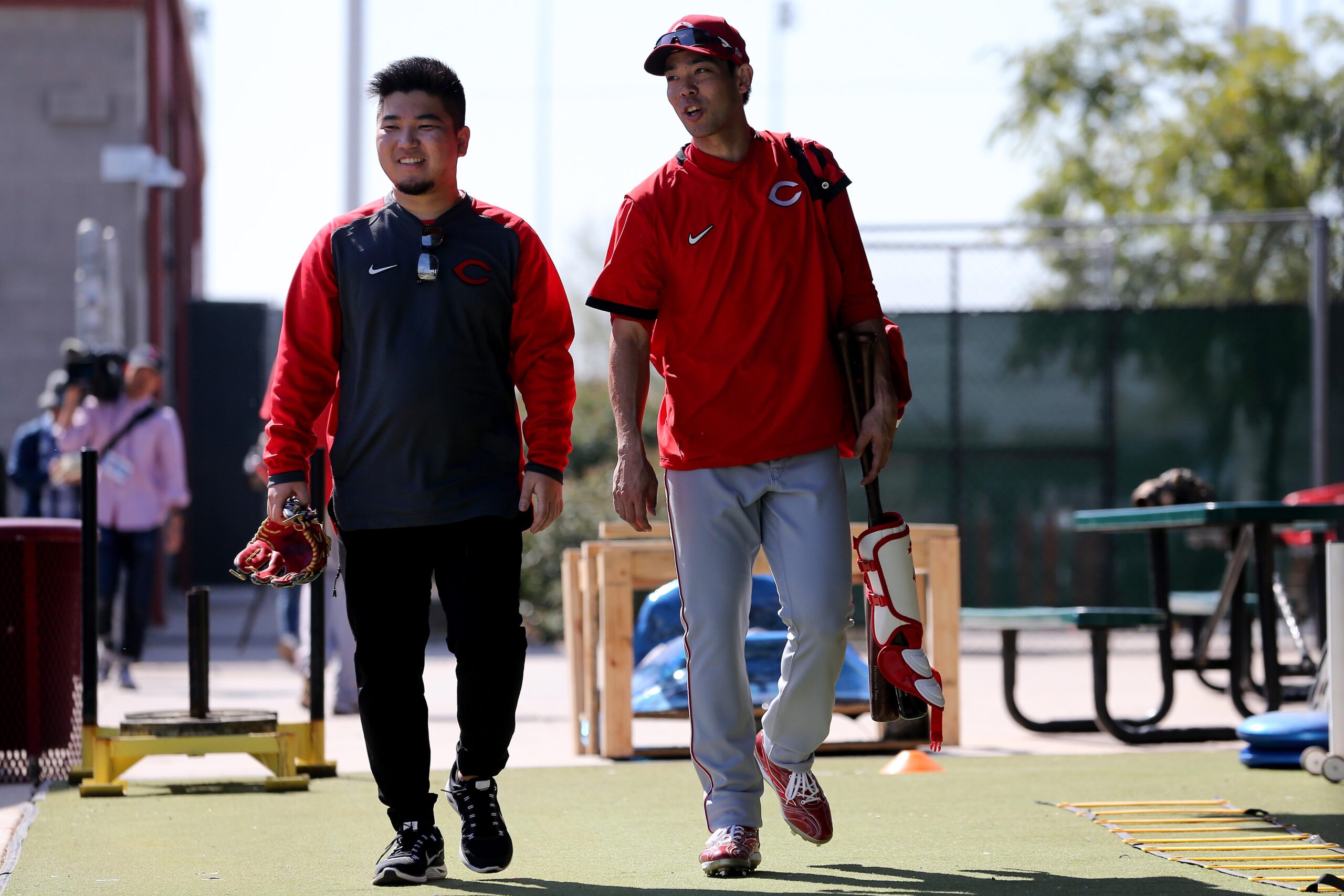 MLB Cincinnati Reds-Workouts - ATL Braves Country Japanese baseball team training