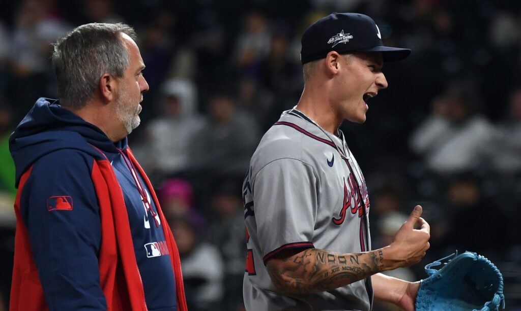 AJ Smith-Shawver Takes a Scare, Braves Fans Hold Their Breath - ATL Braves Country AJ Smith-Shawver Takes a Scare, Braves Fans Hold Their Breath