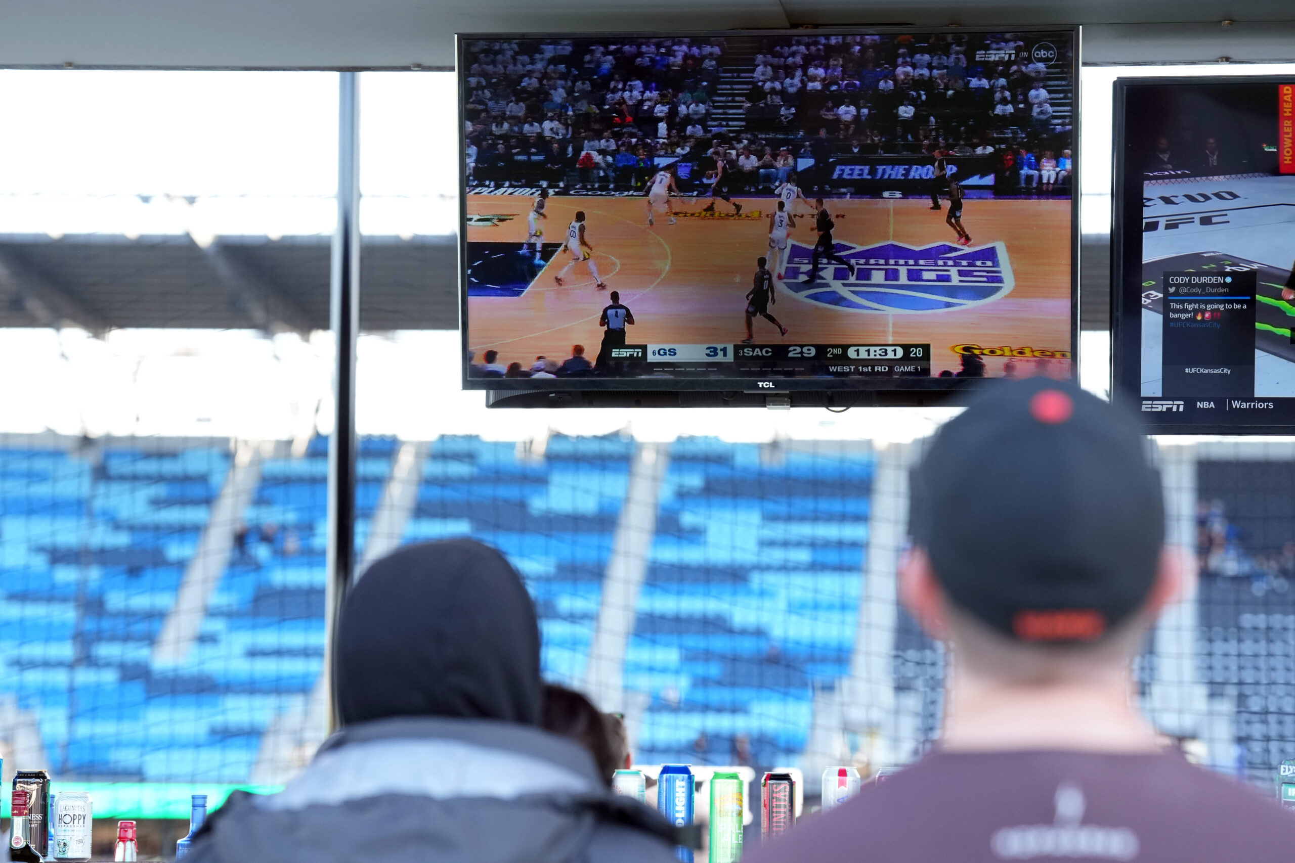 NBA fan watching TV