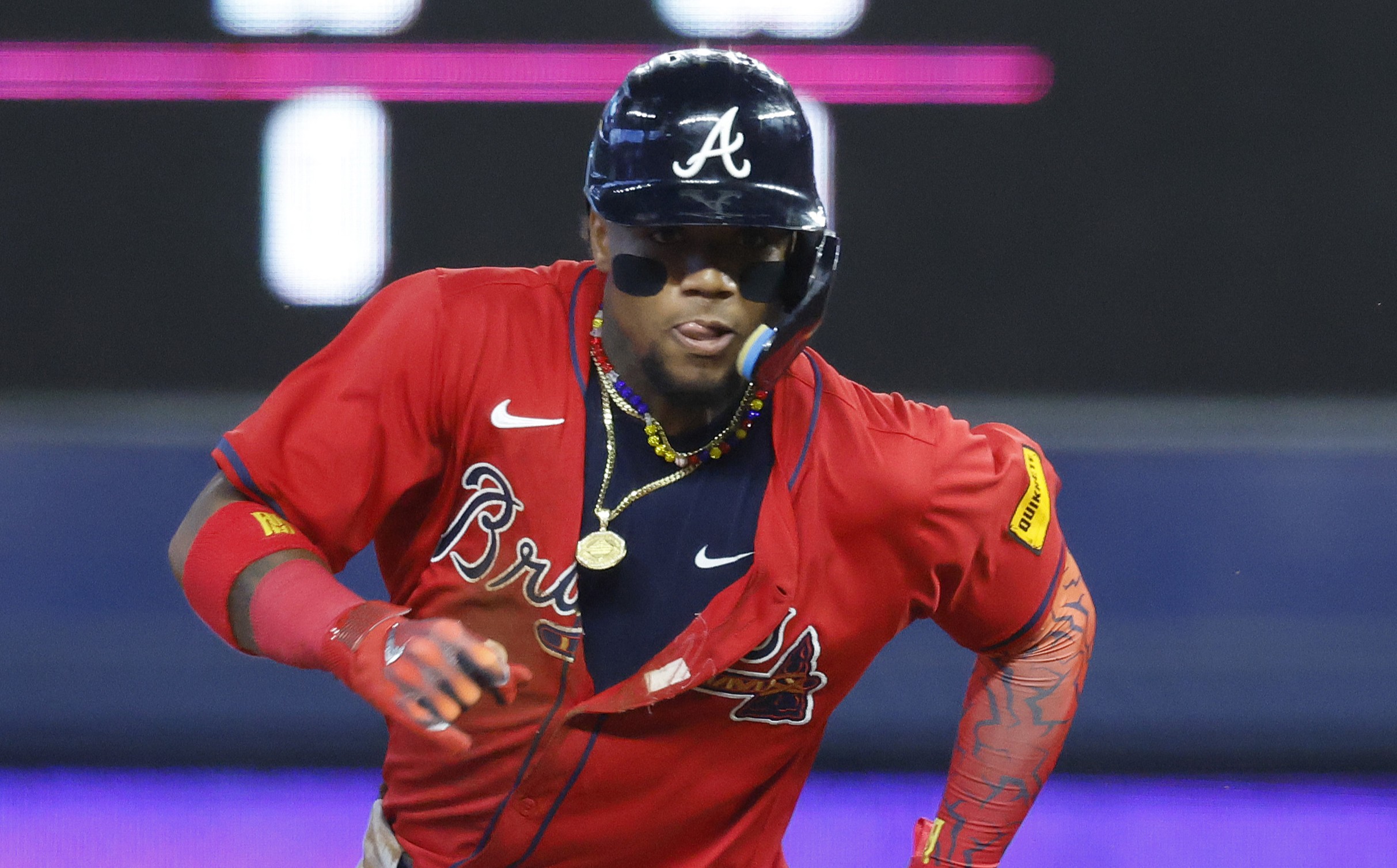 Acuna Has Big Game in Braves 7-0 Win Against Marlins