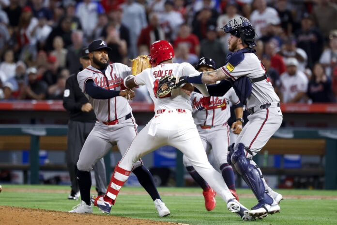 Braves vs Angels Game Erupts Into All Out Brawl