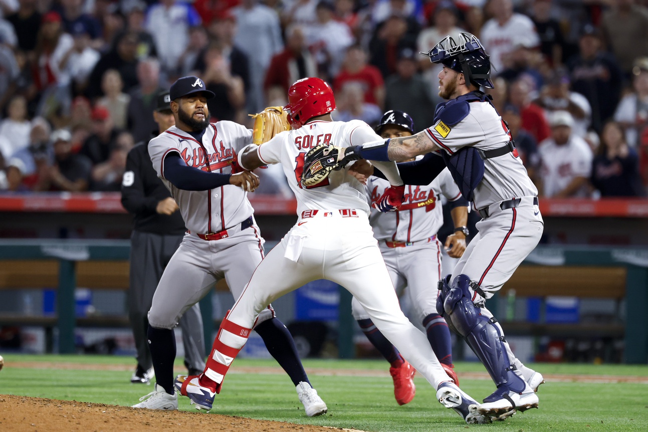 Braves vs Angels Game Erupts Into All Out Brawl