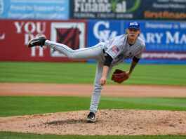 Pitcher Drops To The Floor After Getting Struck In The Face